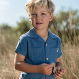 Little Dutch Toddler Blouse Korte Mouw Indigo