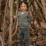 Little Dutch Toddler Gebreid Vest Forest Green