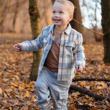 Little Dutch Toddler Overhemd Stone Blue Check