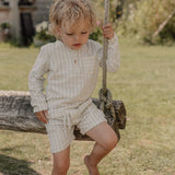 Little Dutch Toddler Korte Broek Forest Green Stripe