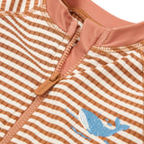 Little Dutch Zwempak Korte Mouwen - Ocean Brown Stripes