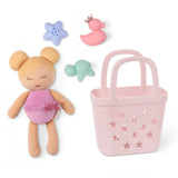PRE-ORDER - Lullababy Badpop Meisje Blond Haar In Mandje