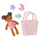 Lullababy Badpop Meisje Bruin Haar In Mandje