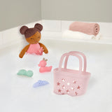 Lullababy Badpop Meisje Bruin Haar In Mandje