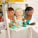 Lullababy Badpop Jongen Blond Haar Met Accessoires