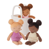 PRE-ORDER - Lullababy Badpopjes In Mandje - Wit