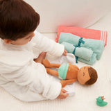 Lullababy Badpop Jongen Bruin Haar Met Accessoires