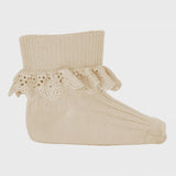 MP Denmark Wollen Sokken Lea Lace - Ecru
