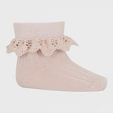 MP Denmark Wollen Sokken Lea Lace - Rose Dust