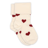 MP Denmark Sokken Alvilda - Hartjes Cream