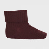 MP Denmark Wollen Sokken Rib - Wine Red