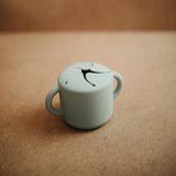 Mushie Siliconen Snackbeker - Cambridge Blue
