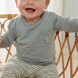 Little Dutch Newborn Broekje Stone Blue Stripe