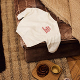 Z8 Newborn Sweater Beau - Tekst - Beige Melange
