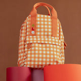 Ole Rugzak Small - Geruit Canyon Oranje