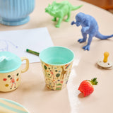Rice Melamine Beker- Circus Print - Mint - Medium