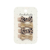 Rockahula Kids Haarclipjes Leopard Shimmer Mini Bow
