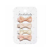 Rockahula Kids Haarclipjes Linnen Mini Bow