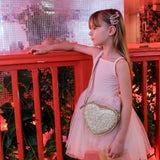 Rockahula Kids Tasje Love Heart Gold Glitter