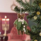 Sjaal Met Verhaal - Hanger Meneer Beer - Mistletoe Green