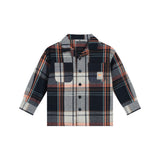 Stains & Stories Boys Geruite Blouse - Indigo