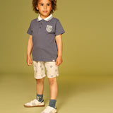 Stains & Stoires Boys Polo Korte Mouw Donkerblauw