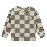 Stains & Stories Boys Sweater Geblokt Sand