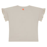 Stains & Stories Girls T-Shirt Ruches Ivory