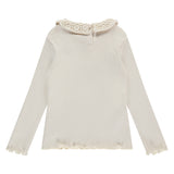 Stains & Stories Girls Longsleeve Ivory Kraagje