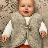 We Are Wovens Wollen Bodywarmer Earl Grey