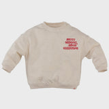 Z8 Newborn Sweater Beau - Tekst - Beige Melange